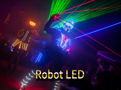 show spectacle robot led echassier